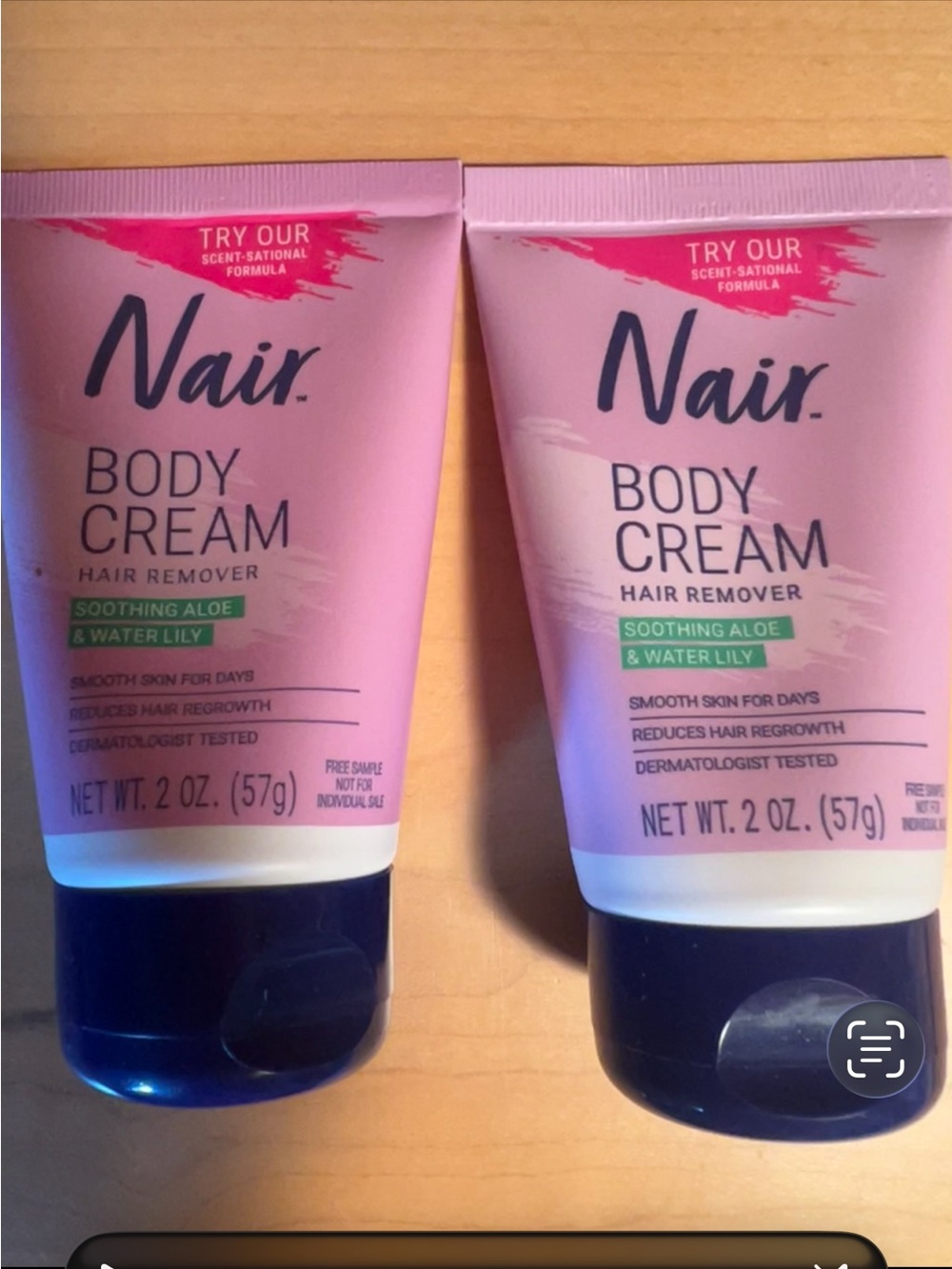 Body Cream Hair Remover bundle (Soothing Aloe & Water Lily)